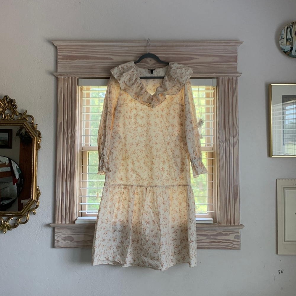 Whowhatwear prairie dress in cream